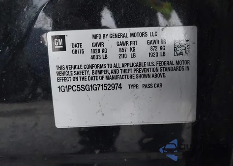 2016 Chevrolet Cruze Limited Ls Auto z USA, uszkodzony, nr VIN 1G1PC5SG1G7152974